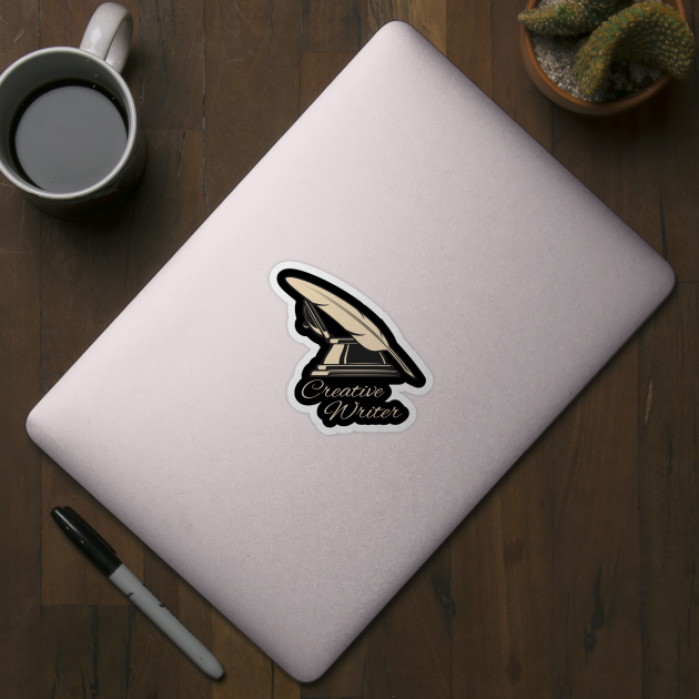 Creative Writer Feather Pen Author Poet by Foxxy Merch